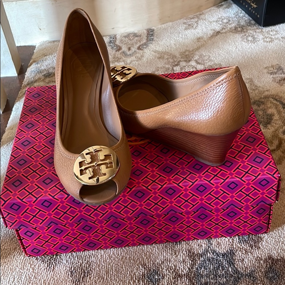 Tory Burch Leather Wedge